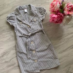 Girls black and white button down dress